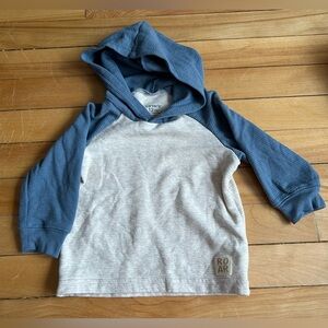 Carter's Blue Hooded Top with Heather Gray Body